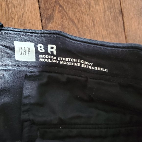 Gap modern stretch skinny black jeans with zippers 29 - Picture 2 of 4